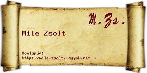 Mile Zsolt névjegykártya